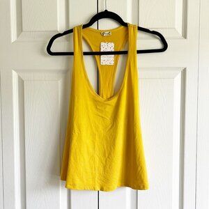Free People Robin Yellow Scoop Neck Sleeveless Tank Top Women's Size X-Small XS